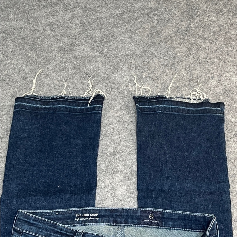 Adriano Goldschmied Dark Blue Jeans Women's The Jodi Crop - Picture 3 of 9